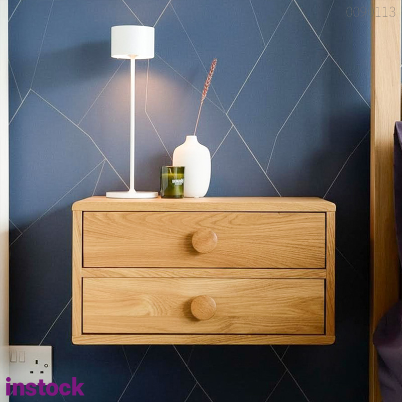 Tủ đầu giường gỗ sồi Poki