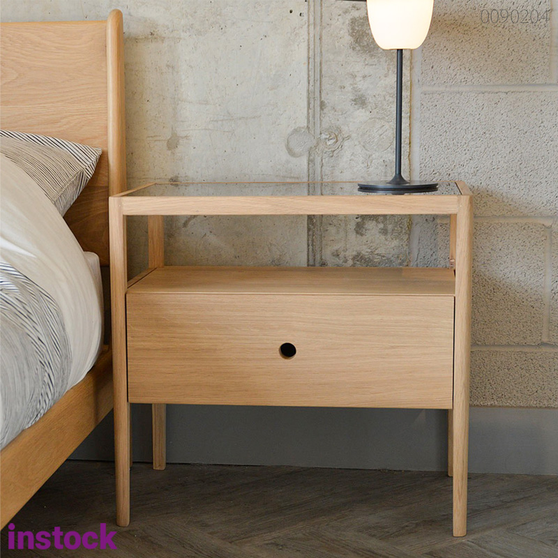 Tủ đầu giường gỗ thông Harumi