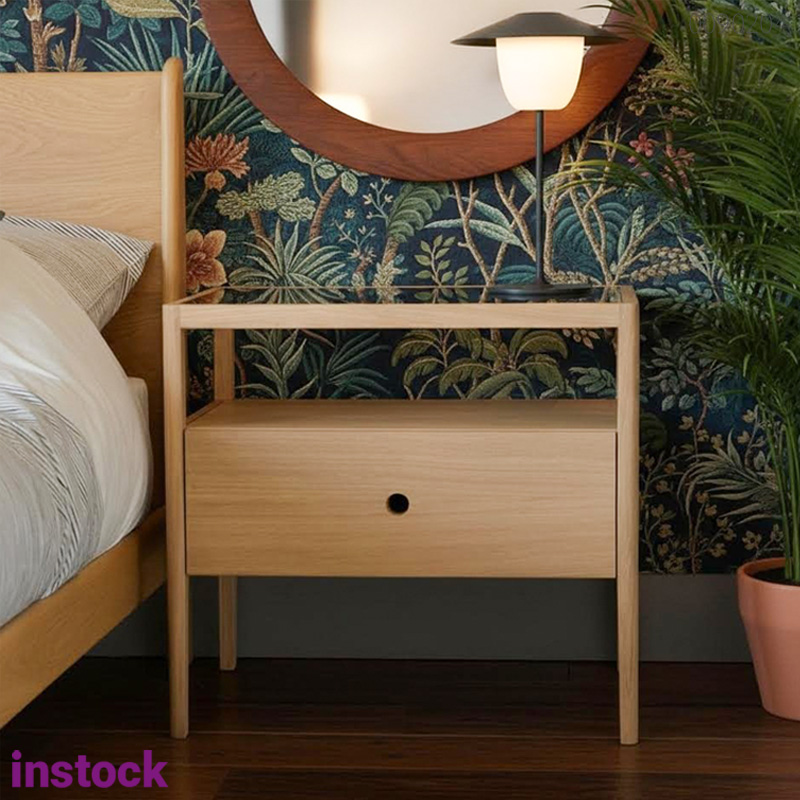 Tủ đầu giường gỗ thông Harumi