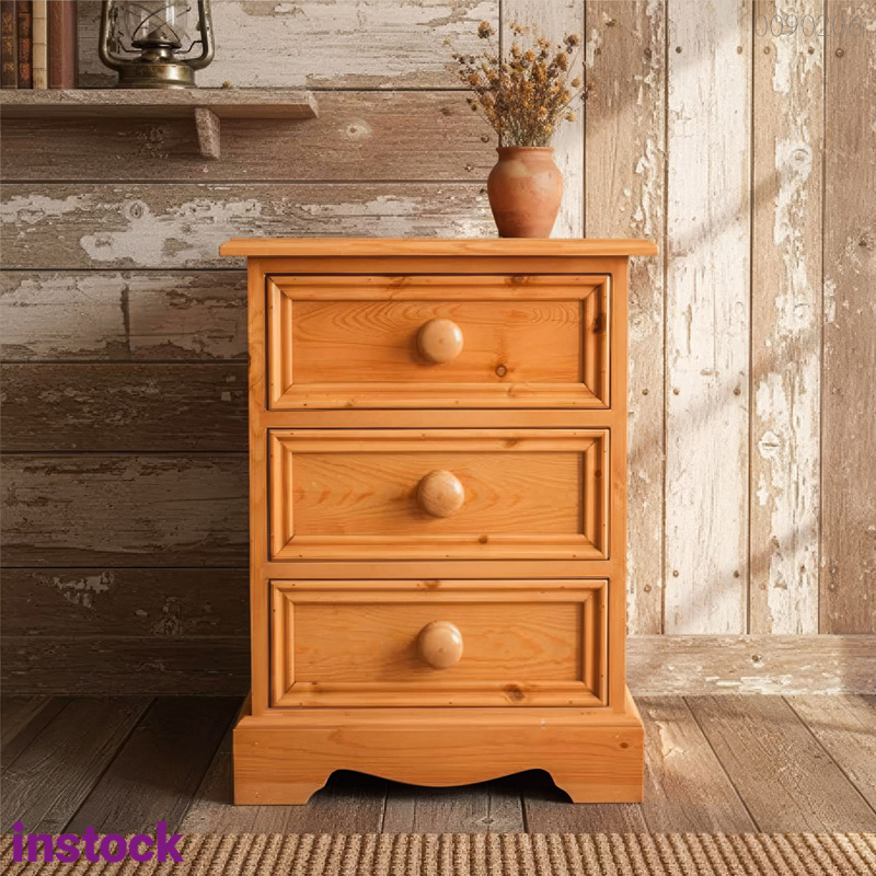 Tủ đầu giường gỗ thông Nofin