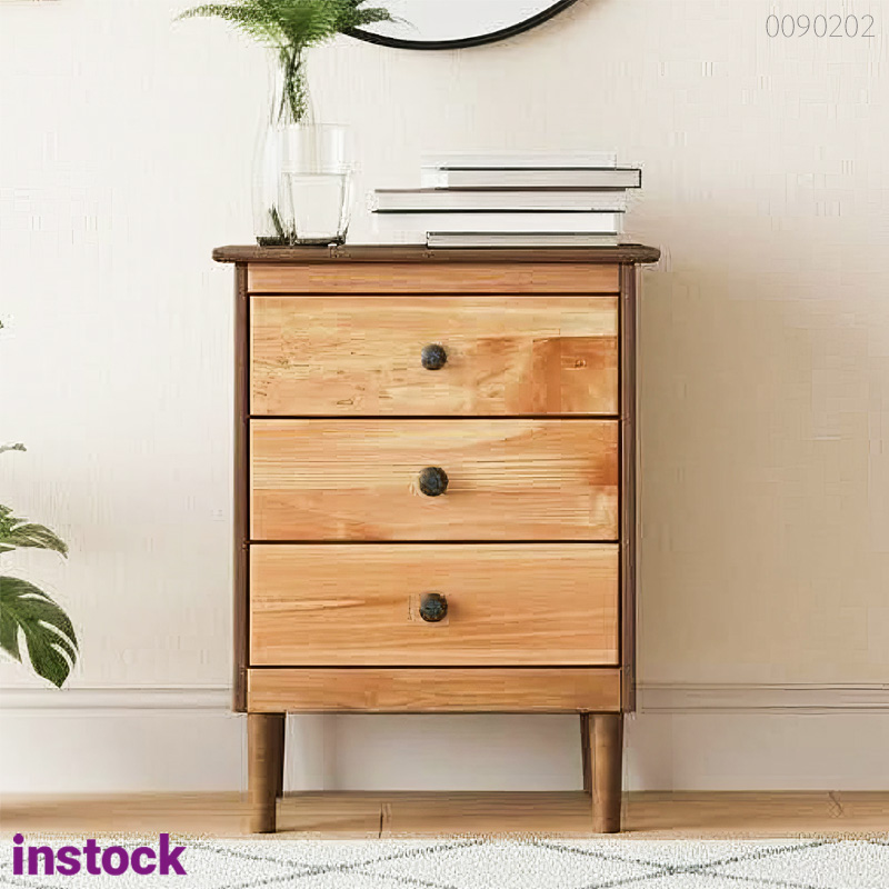 Tủ đầu giường gỗ thông Rifa