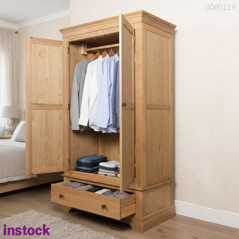 Tủ quần áo gỗ sồi Anna
