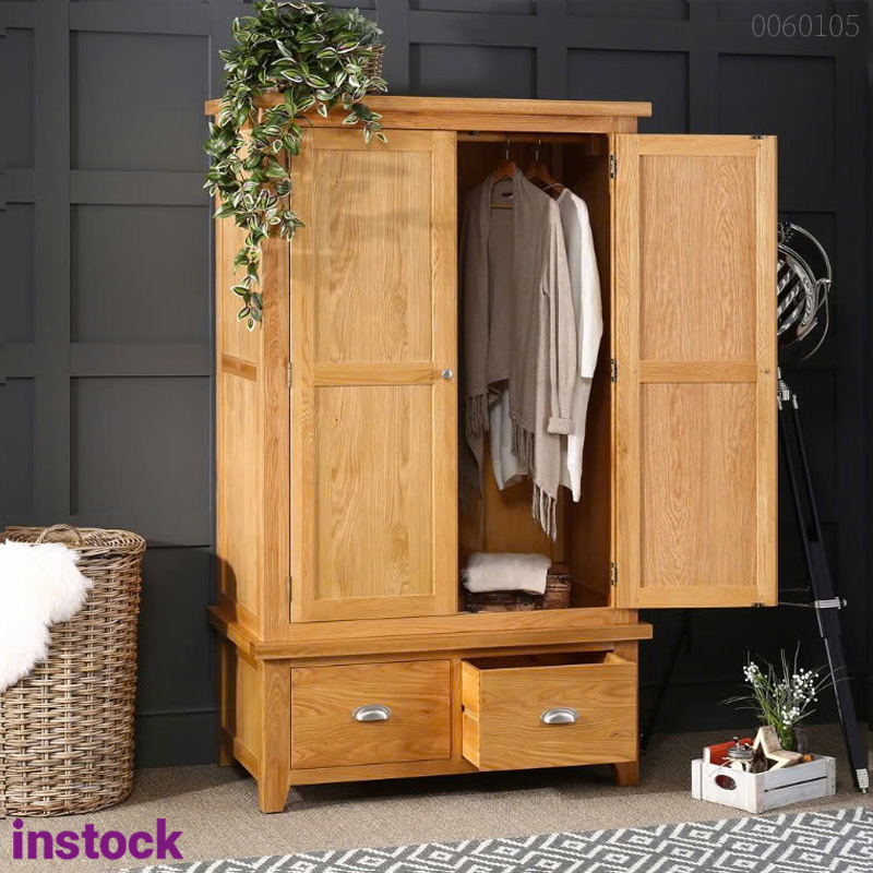 Tủ quần áo gỗ sồi Bari