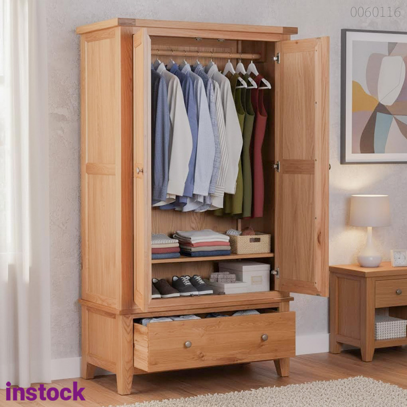 Tủ quần áo gỗ sồi Cobi
