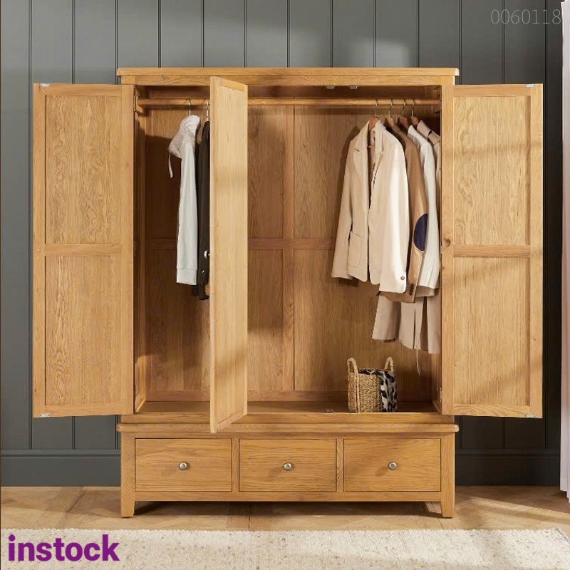 Tủ quần áo gỗ sồi Dora