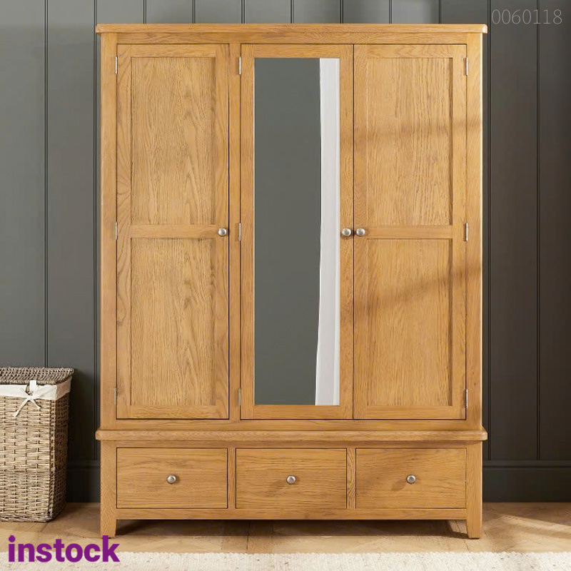 Tủ quần áo gỗ sồi Dora