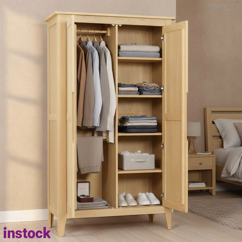 Tủ quần áo gỗ sồi Lita