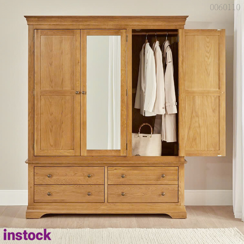 Tủ quần áo gỗ sồi Loza