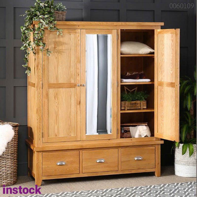 Tủ quần áo gỗ sồi Mori