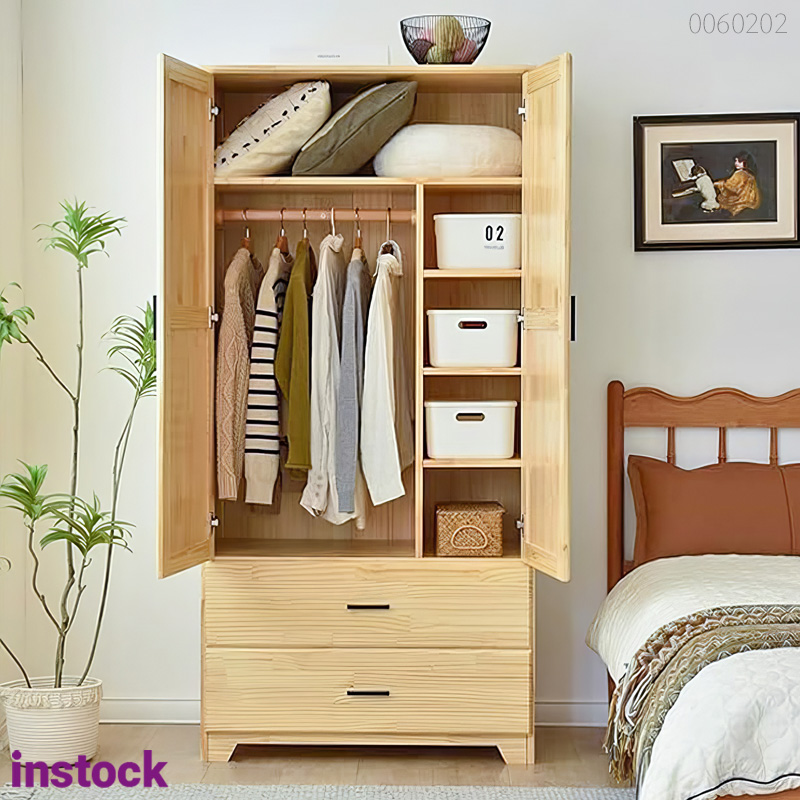 Tủ quần áo gỗ thông Bio