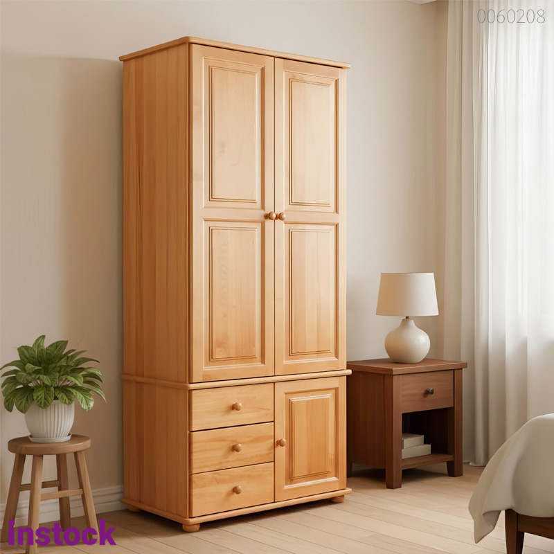 Tủ quần áo gỗ thông Lica