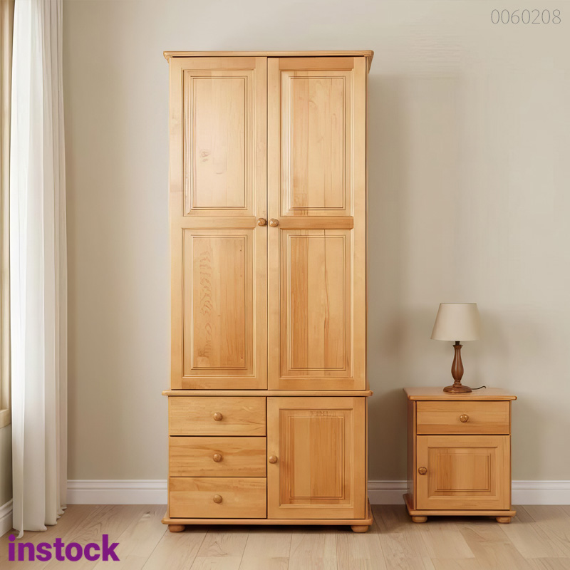 Tủ quần áo gỗ thông Lica