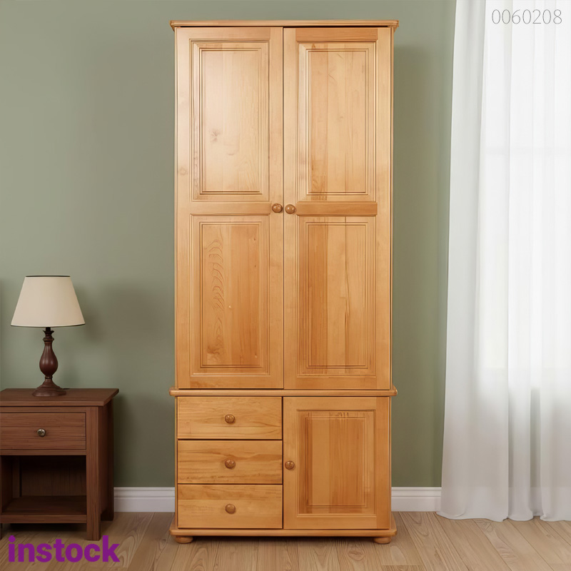 Tủ quần áo gỗ thông Lica