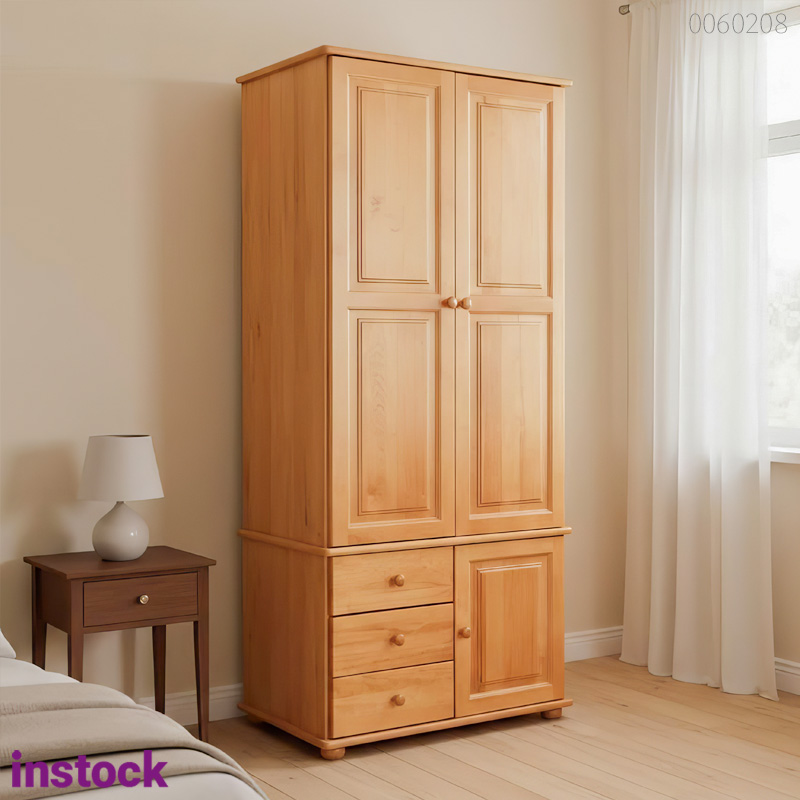 Tủ quần áo gỗ thông Lica