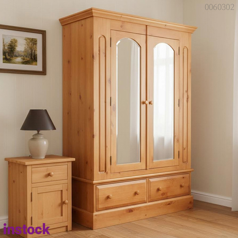 Tủ quần áo gỗ tràm Doris