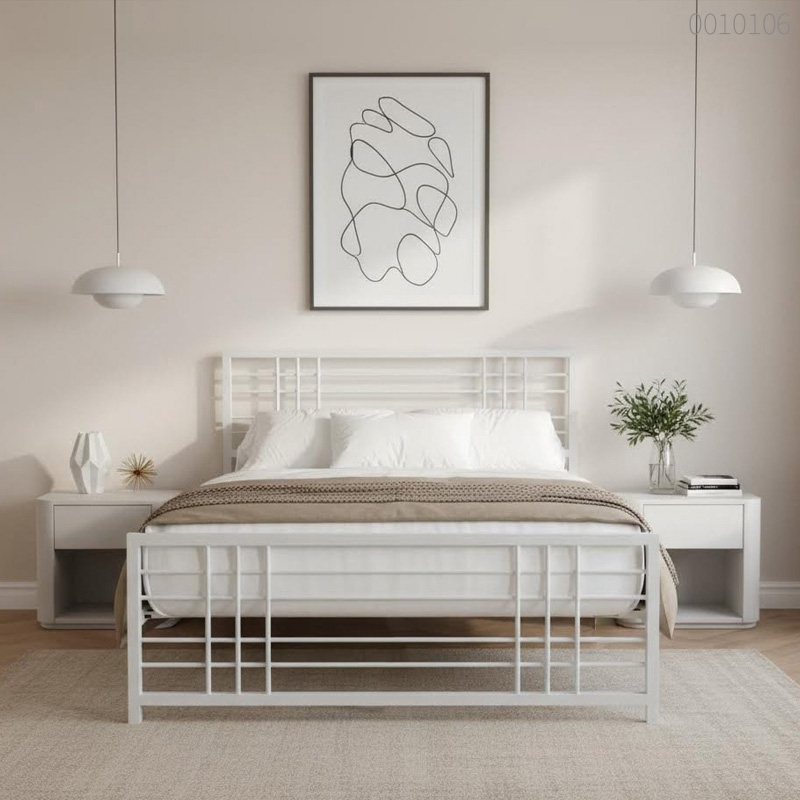 Giường sắt hộp Boni