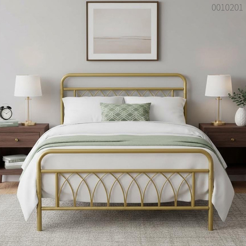 Giường sắt tròn Panda