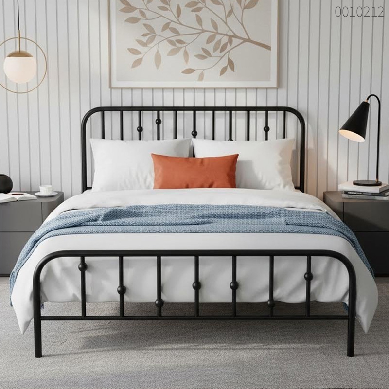 Giường sắt tròn Simon