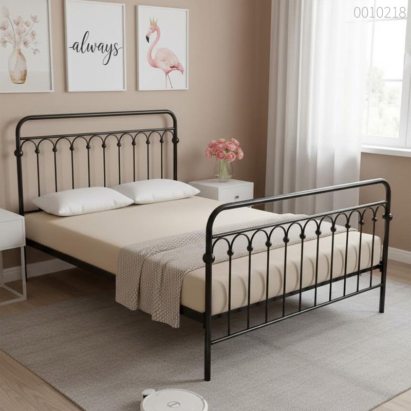 Giường sắt tròn Bali