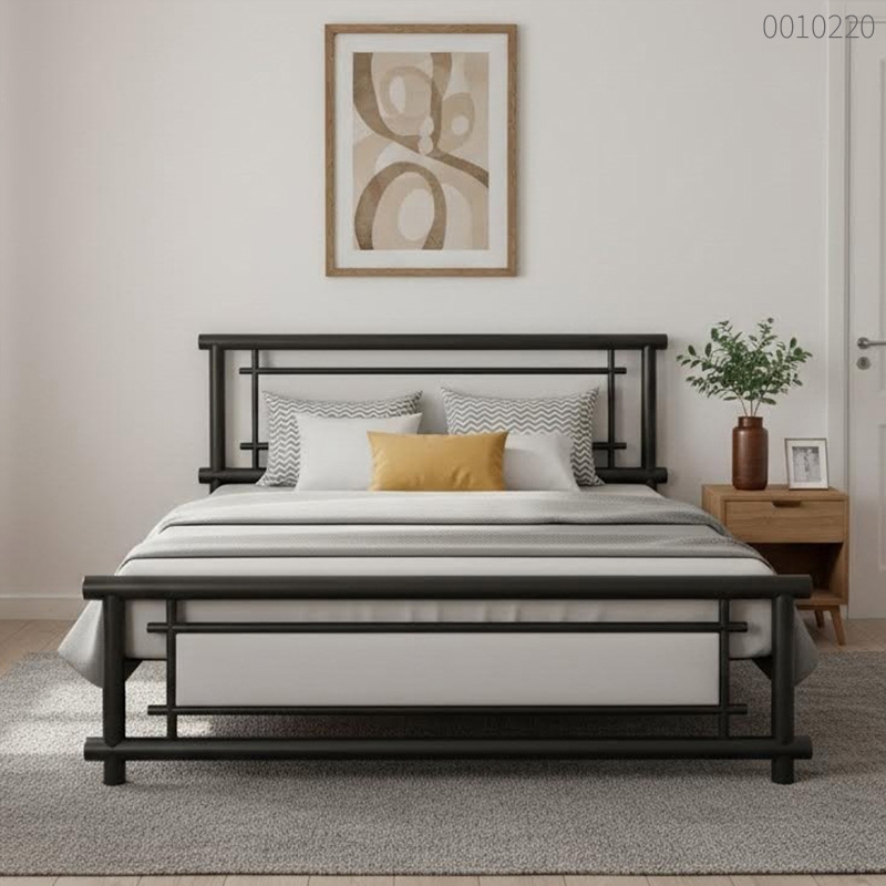 Giường sắt tròn Gina