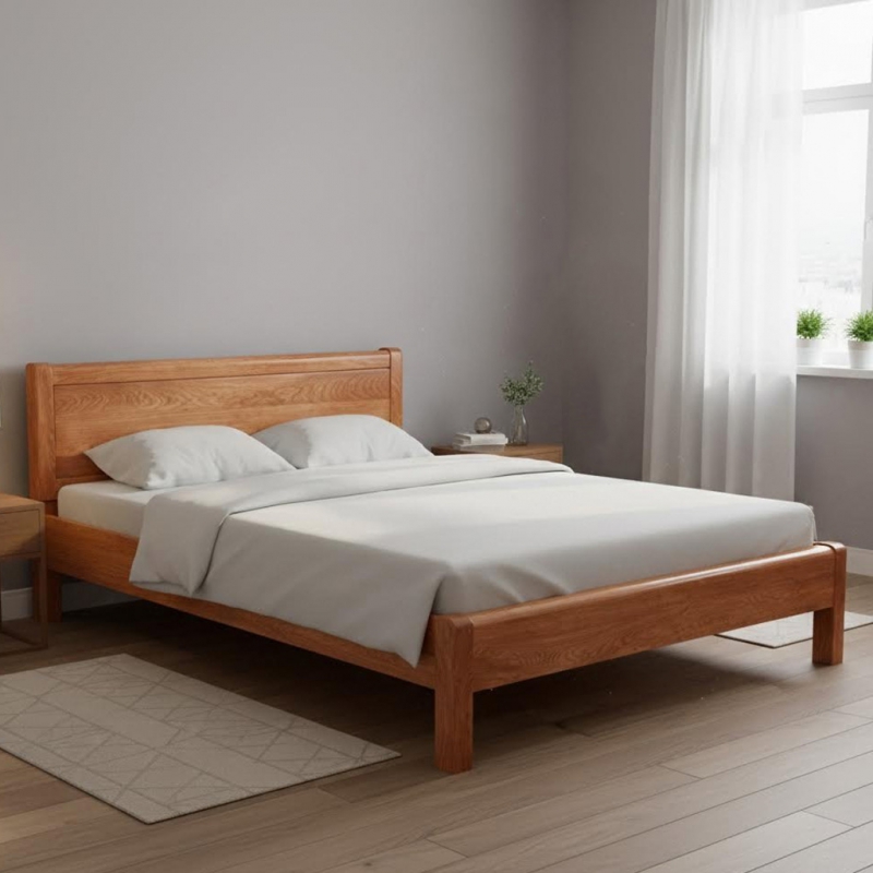 Giường ngủ gỗ sồi Over