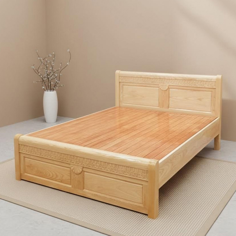 Giường ngủ gỗ sồi Linco