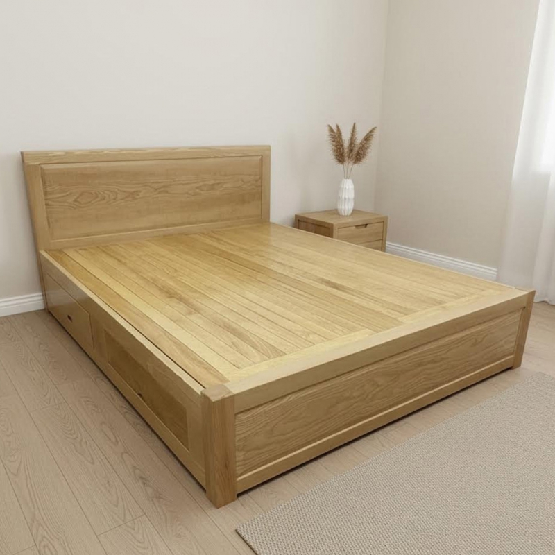 Giường ngủ gỗ sồi Atomi