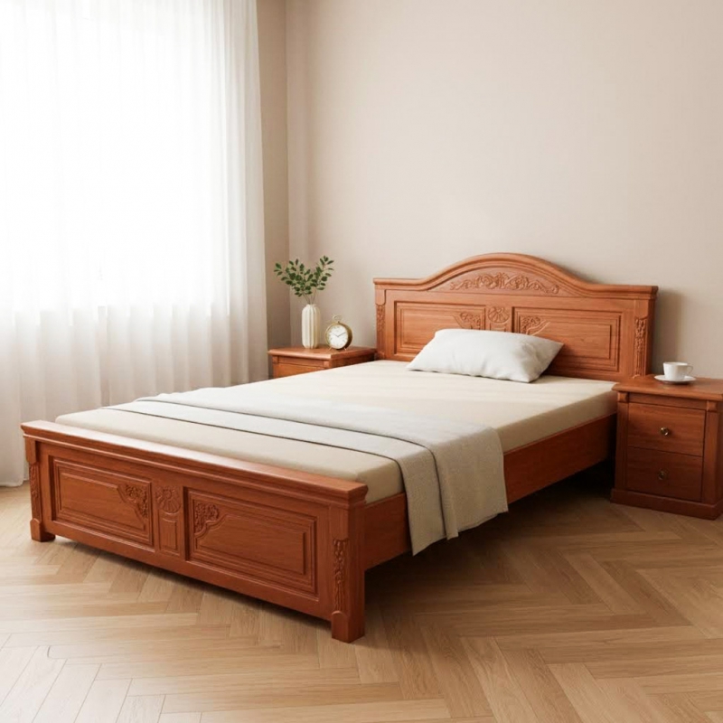 Giường ngủ gỗ sồi Koler