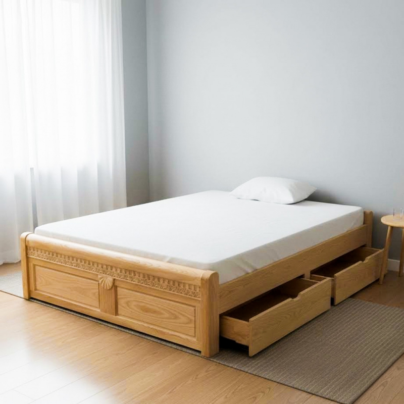 Giường ngủ gỗ sồi Atena