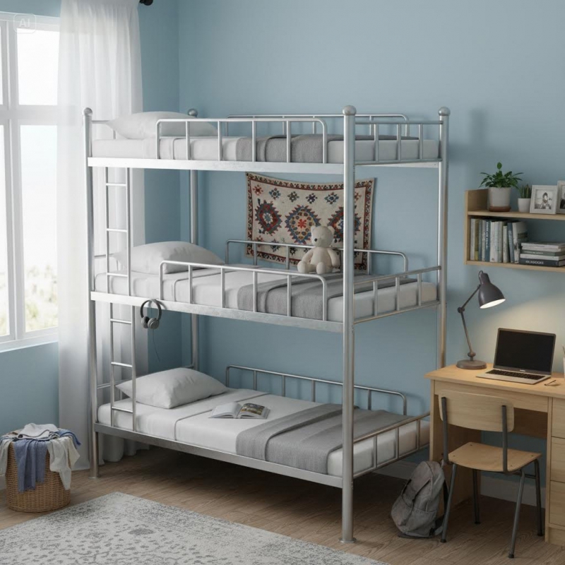 Giường inox 3 tầng Krixi