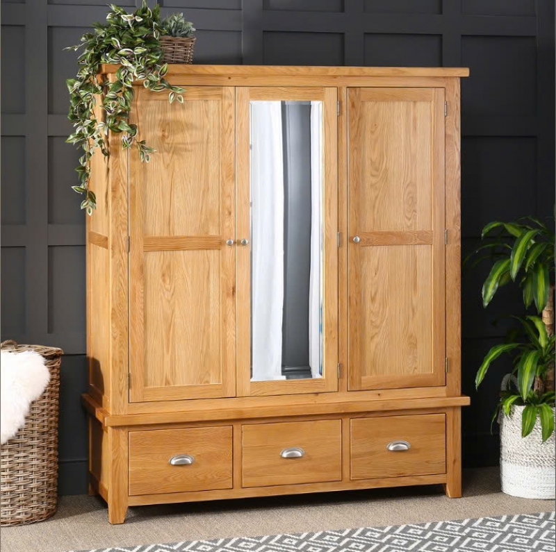 Tủ quần áo gỗ sồi Mori