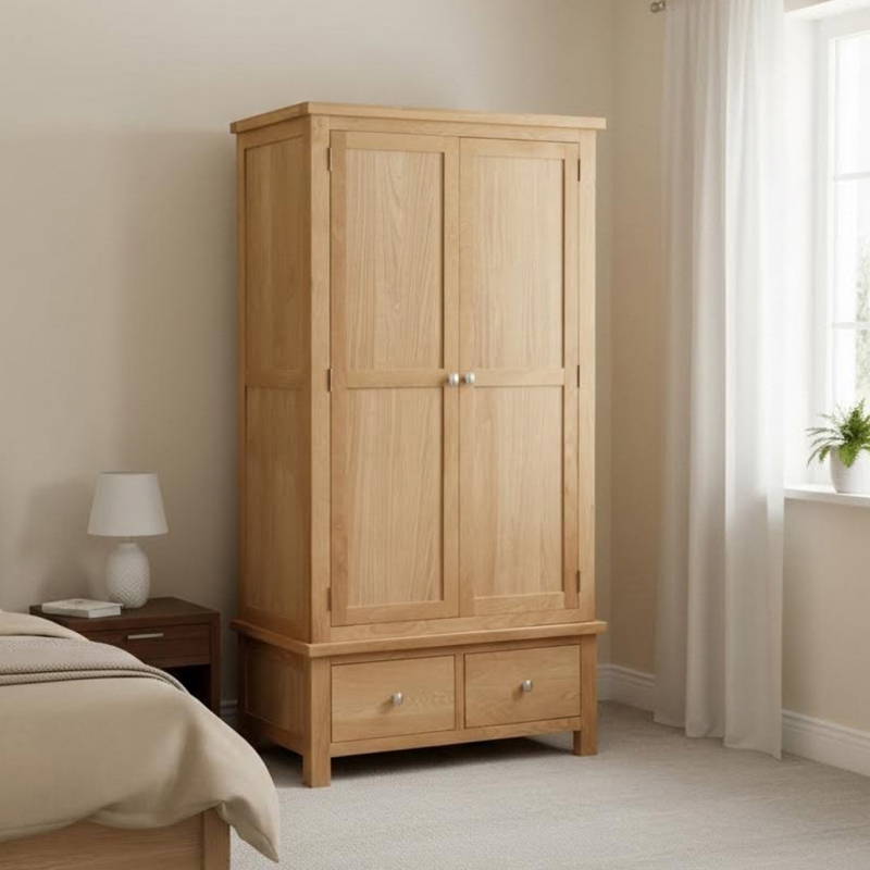 Tủ quần áo gỗ sồi Lotus