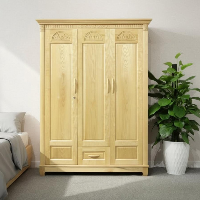 Tủ quần áo gỗ sồi Tini
