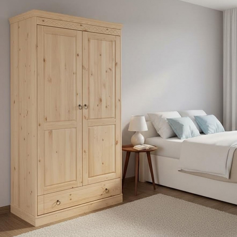 Tủ quần áo gỗ thông Meton