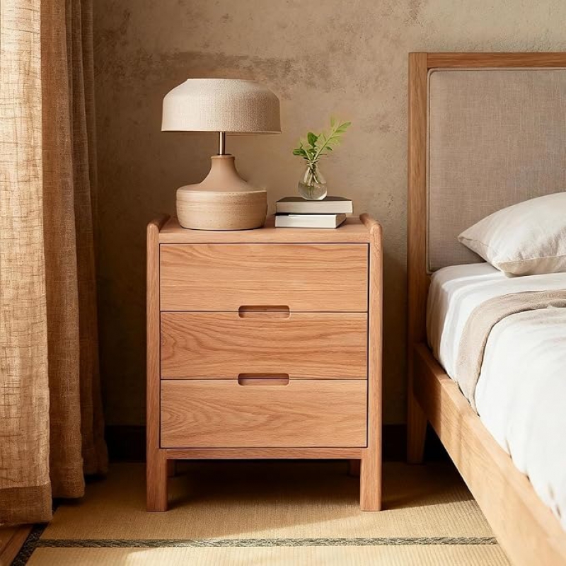 Tủ đầu giường gỗ sồi Yume