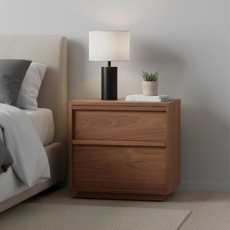 Tủ đầu giường gỗ óc chó Tuno