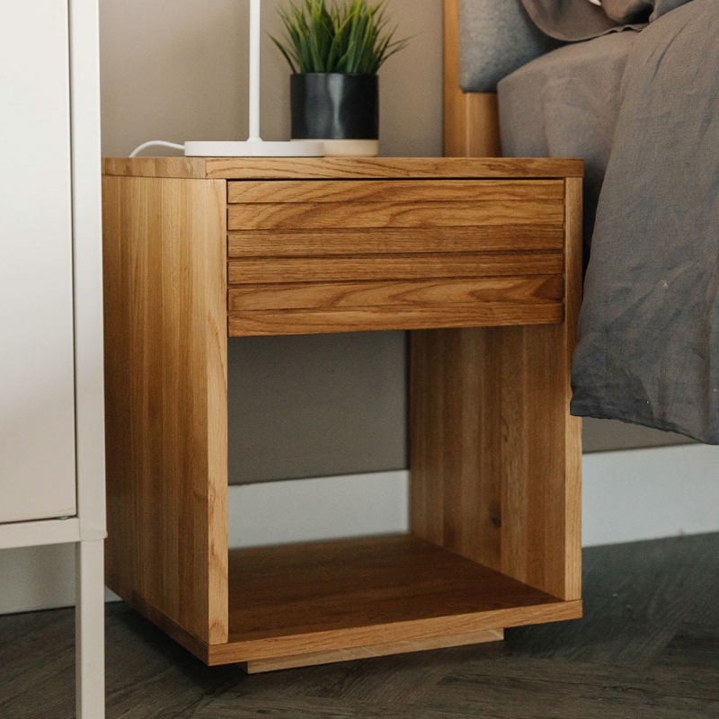 Tủ đầu giường gỗ tràm Zela