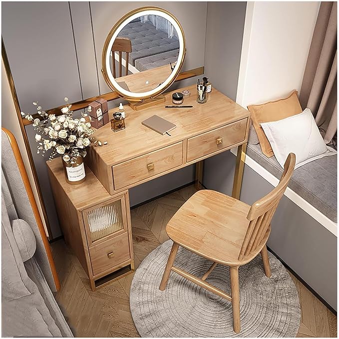 Bàn trang điểm gỗ thông Snoza