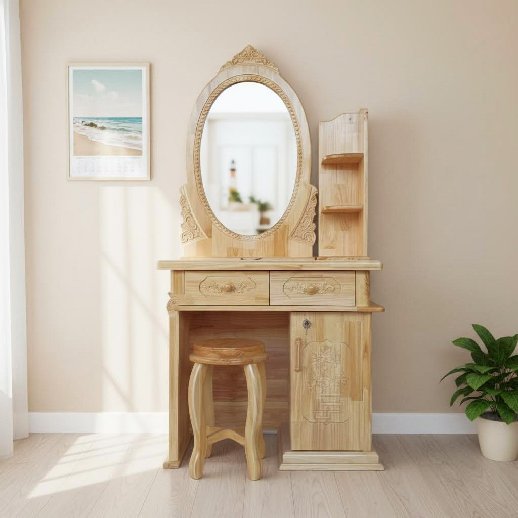 Bàn trang điểm gỗ thông Dreama