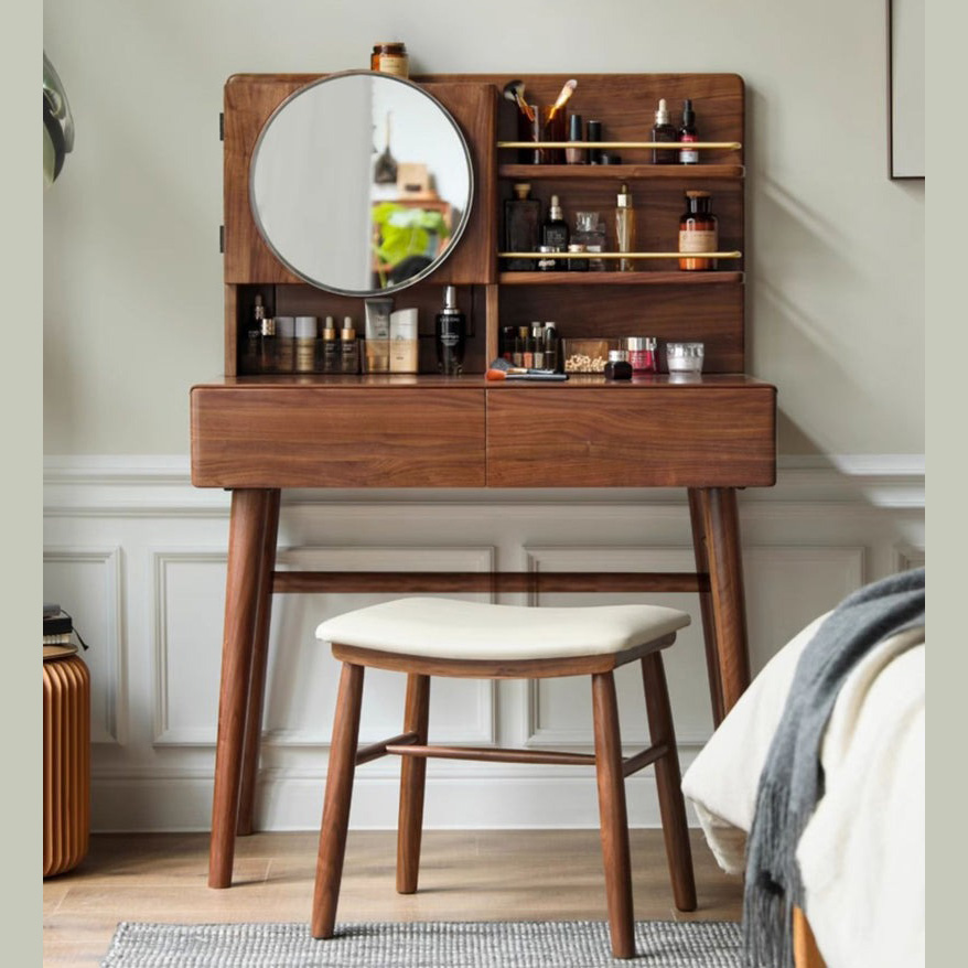 Bàn trang điểm gỗ óc chó Nesto