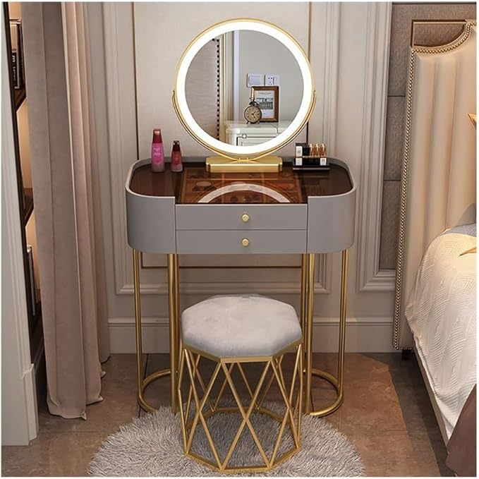 Bàn trang điểm khung kim loại Loria