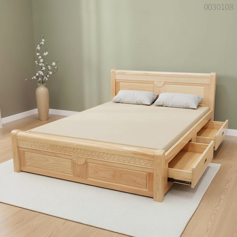 Giường ngủ gỗ sồi Solid