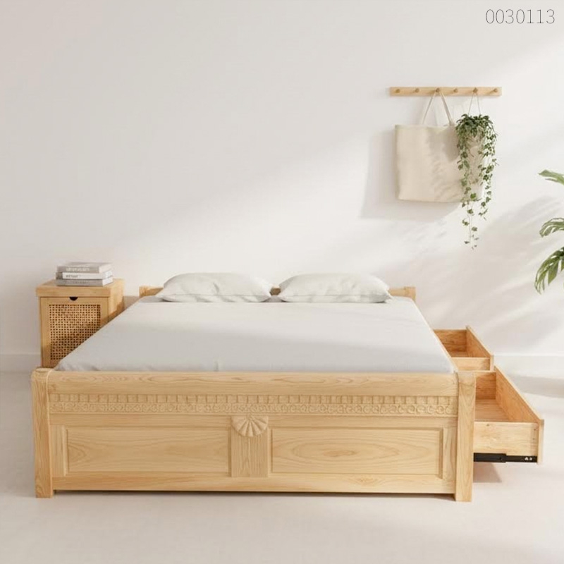 Giường ngủ gỗ sồi Atena