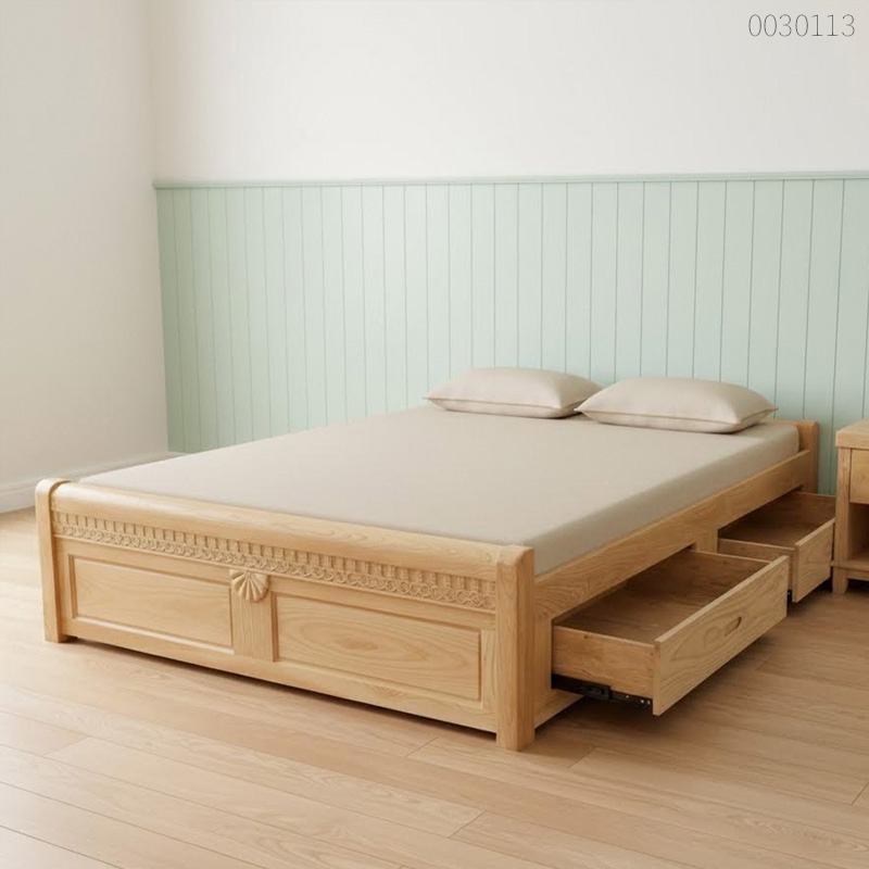 Giường ngủ gỗ sồi Atena