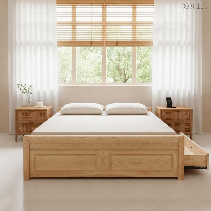 Giường ngủ gỗ sồi Atena