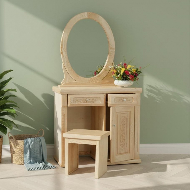 Bàn trang điểm gỗ sồi Arlo