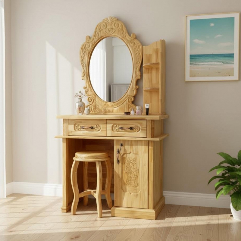Bàn trang điểm gỗ thông Drea