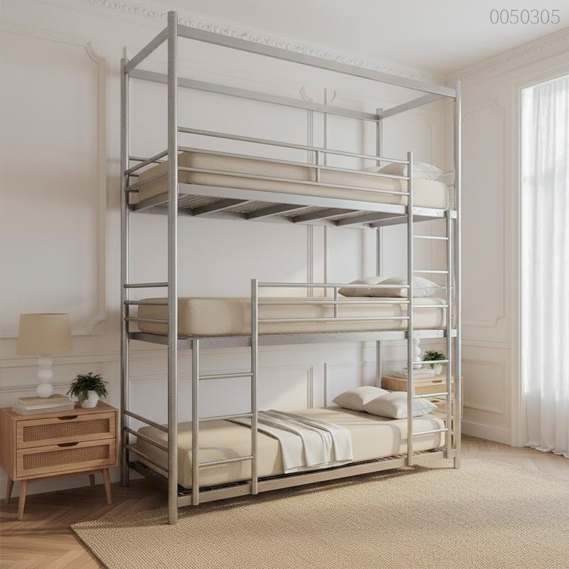 Giường inox 3 tầng Beda