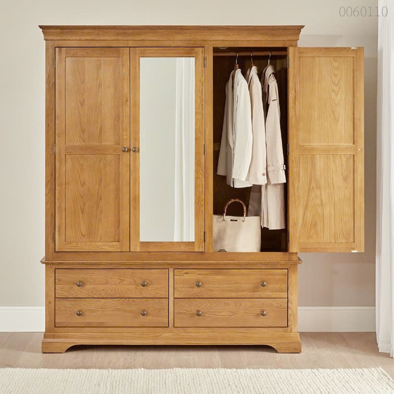 Tủ quần áo gỗ sồi Loza