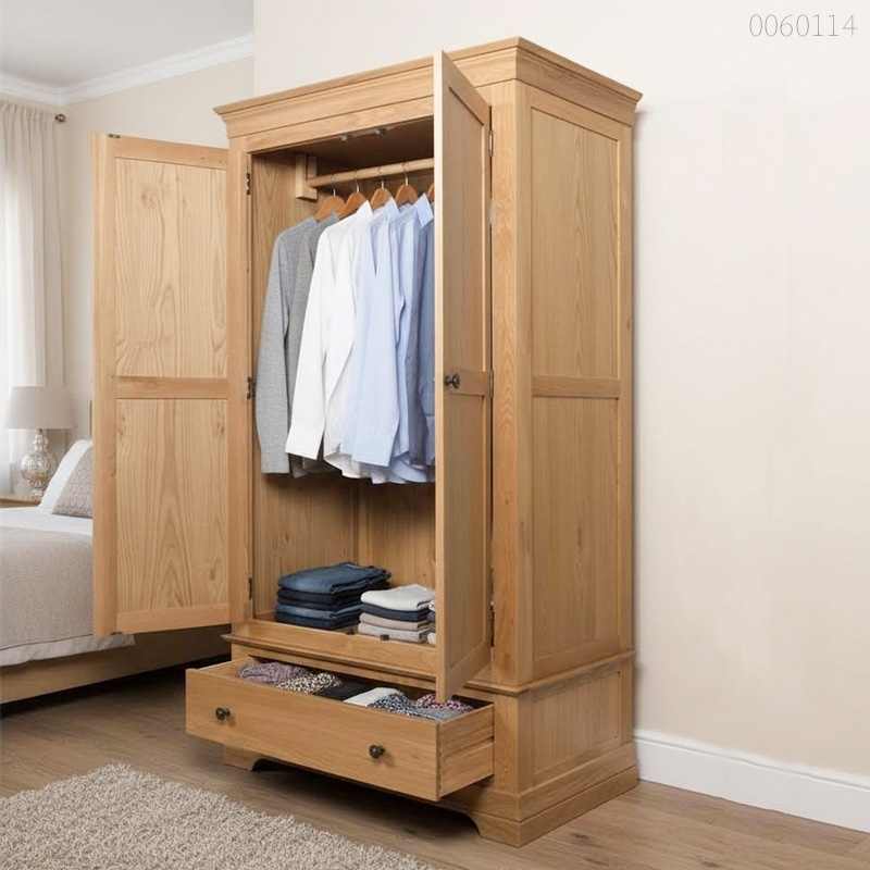 Tủ quần áo gỗ sồi Anna